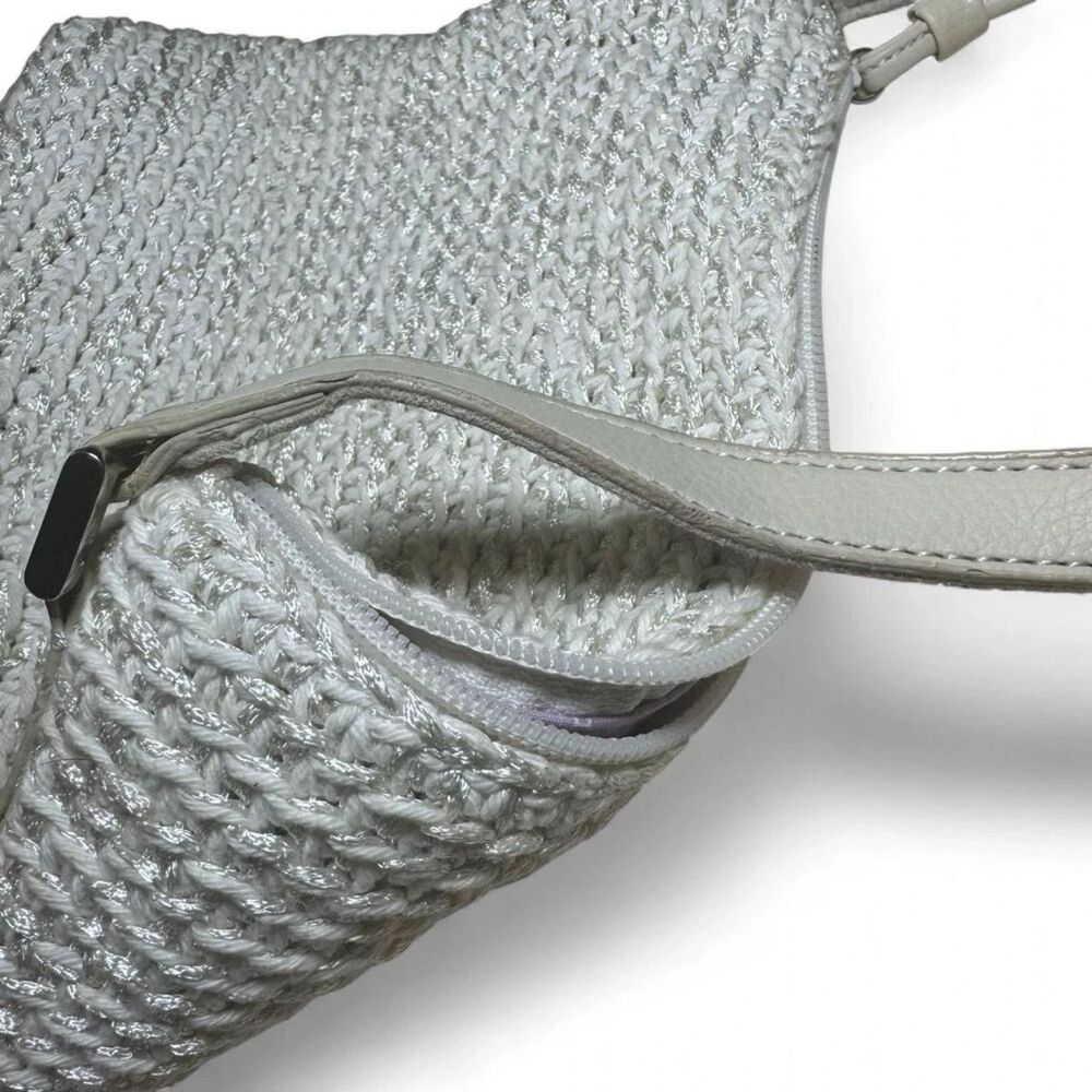 NWT Liz Claiborne Ivory Shoulder Bag Classic Style Summer Bridal See Condition - Picture 3 of 8
